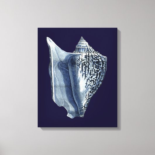 Indigo Shells I Canvas Afdruk (Voorkant)