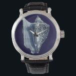 Indigo Shells I Horloge<br><div class="desc">Mariene Leven</div>