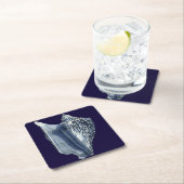 Indigo Shells I Kartonnen Onderzetters (Insitu)