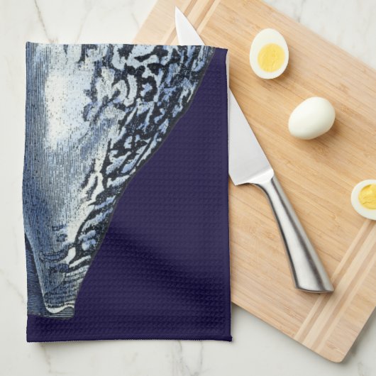 Indigo Shells I Theedoek (Quarter Fold)