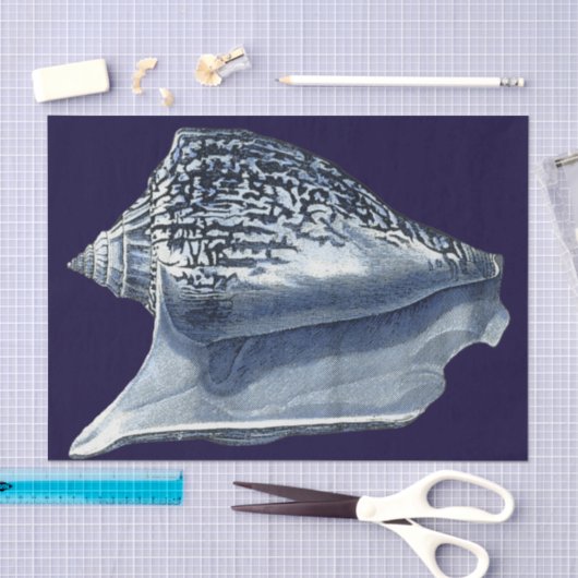 Indigo Shells I Tissuepapier (Craft)