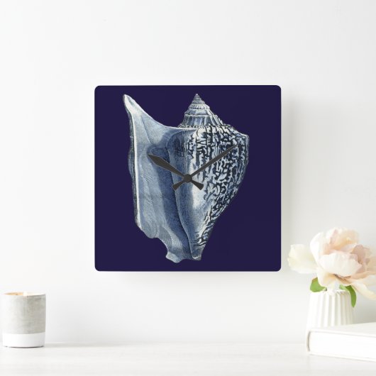 Indigo Shells I Vierkante Klok (Huis)