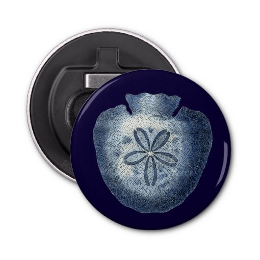 Indigo Shells III Button Flesopener (Voorkant)