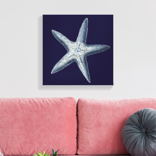 Indigo Shells IV Canvas Afdruk (Insitu (Woonkamer))