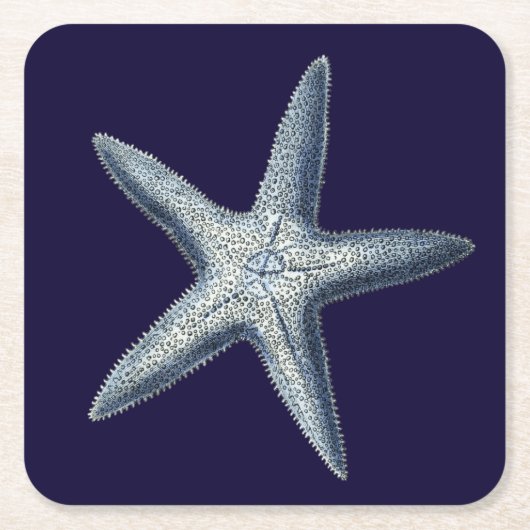 Indigo Shells IV Kartonnen Onderzetters (Voorkant)