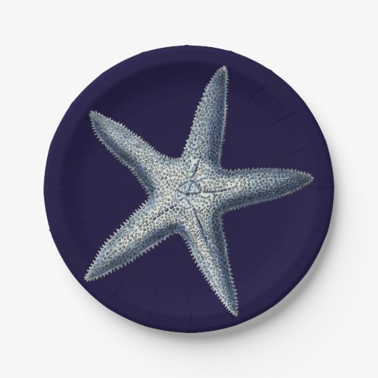 Indigo Shells IV Papieren Bordje (Voorkant)