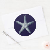 Indigo Shells IV Ronde Sticker (Envelop)