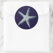 Indigo Shells IV Ronde Sticker (Tas)