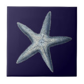 Indigo Shells IV Tegeltje (Voorkant)