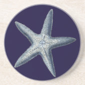 Indigo Shells IV Zandsteen Onderzetter (Voorkant)