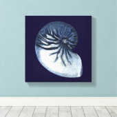 Indigo Shells VII Canvas Afdruk (Insitu (Houten vloer))