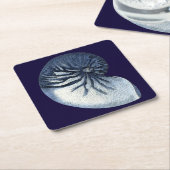 Indigo Shells VII Kartonnen Onderzetters (Schuin)