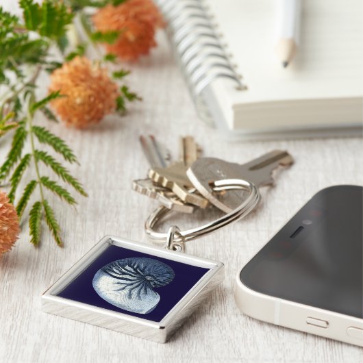 Indigo Shells VII Sleutelhanger (Zijkant)