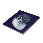 Indigo Shells VII Tegeltje (Zijkant)