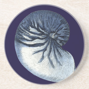 Indigo Shells VII Zandsteen Onderzetter