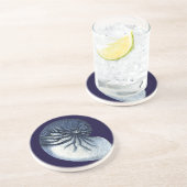 Indigo Shells VII Zandsteen Onderzetter (Zijkant)