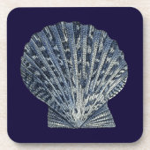 Indigo Shells VIII Bier Onderzetter (Voorkant)