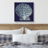 Indigo Shells VIII Canvas Afdruk (Insitu (Slaapkamer))