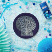 Indigo Shells VIII Papieren Bordje (Feest)