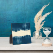 Indigo Shibori Abstract Moderne Horizontaal Fotoplaat (Insitu)