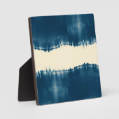 Indigo Shibori Abstract Moderne Horizontaal Fotoplaat (Voorkant)