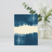 Indigo Shibori Abstracte Moderne Horizontale Briefkaart (Staand voorkant)