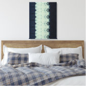 Indigo Shibori Schoonheid Canvasprint Canvas Afdruk (Insitu (Slaapkamer))