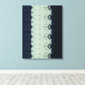 Indigo Shibori Schoonheid Canvasprint Canvas Afdruk (Insitu (Houten vloer))
