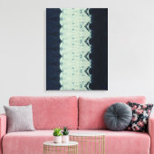 Indigo Shibori Schoonheid Canvasprint Canvas Afdruk (Insitu (Woonkamer))