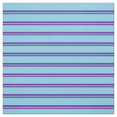 Indigo & Sky Blue Colored Lines Pattern Stof (Swatch)