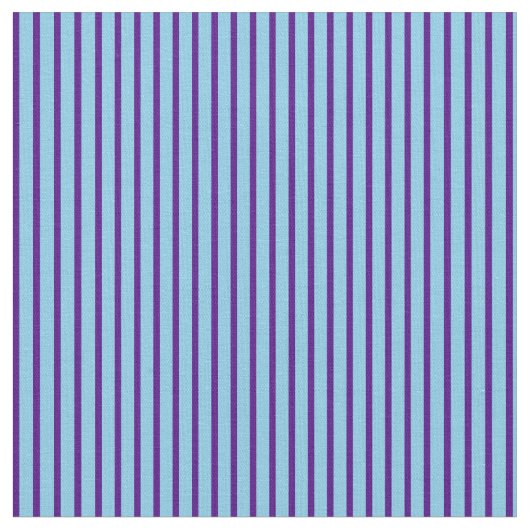 Indigo & Sky Blue Stripes/Lines Pattern Stof (Close Up)