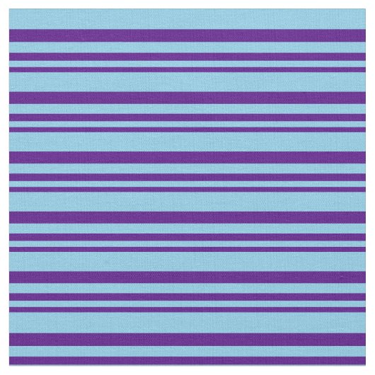 Indigo & Sky Blue Stripes/Lines Pattern Stof (Close Up)