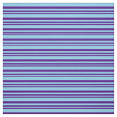 Indigo & Sky Blue Stripes/Lines Pattern Stof (Swatch)