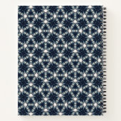 Indigo Sneeuwbloem Lattice Notitieboek (Achterkant)