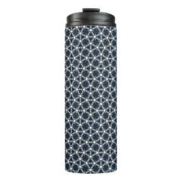 Indigo Sneeuwbloem Lattice Thermosbeker