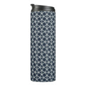 Indigo Sneeuwbloem Lattice Thermosbeker (Geroteerd rechts)