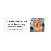 INDIGO soepele chow Retouradreslabel Aanpassen Etiket (Voorkant)