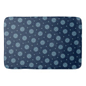 Indigo Spirit: Boho Afrikaanse Geometrie Badmat (Voorkant)
