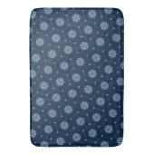 Indigo Spirit: Boho Afrikaanse Geometrie Badmat (Voorkant Verticaal)
