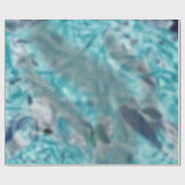 Indigo Splash druppels Cadeaupapier (Vlak)