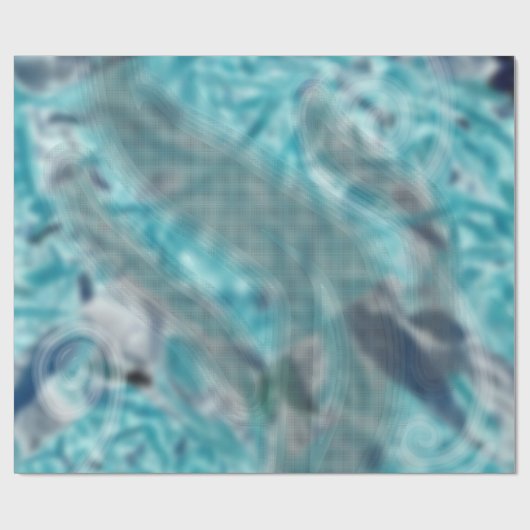 Indigo Splash druppels Cadeaupapier (Vlak)