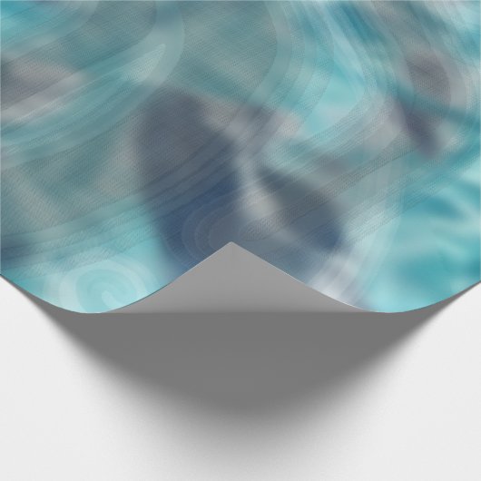 Indigo Splash druppels Cadeaupapier (Hoek)