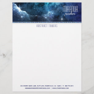 Indigo Starfield Star Galaxy Letterhead Briefhoofd