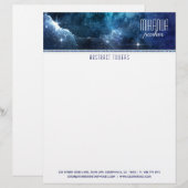 Indigo Starfield Star Galaxy Letterhead Briefhoofd (Voorkant / Achterkant)
