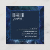 Indigo Starfield Stardust Galaxy Square Vierkante Visitekaartje (Achterkant)