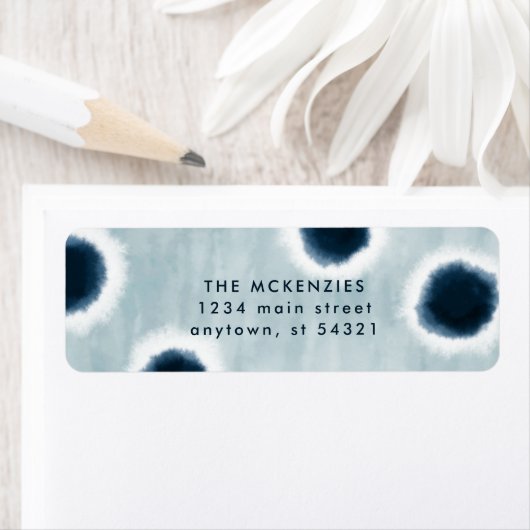Indigo Stippen Return Address Label (Insitu)