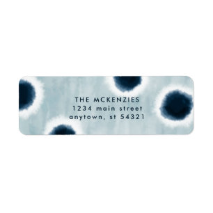 Indigo Stippen Return Address Label