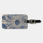 Indigo Sunflower Bagagelabel (Voorkant horizontaal)