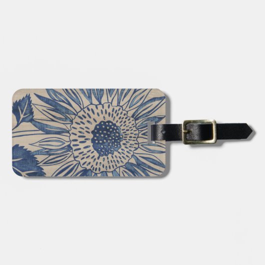 Indigo Sunflower Bagagelabel (Voorkant horizontaal)