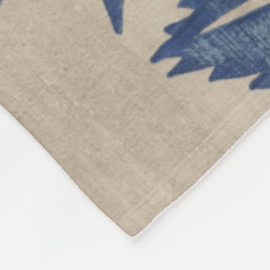 Indigo Sunflower Fleece Deken (Hoek)